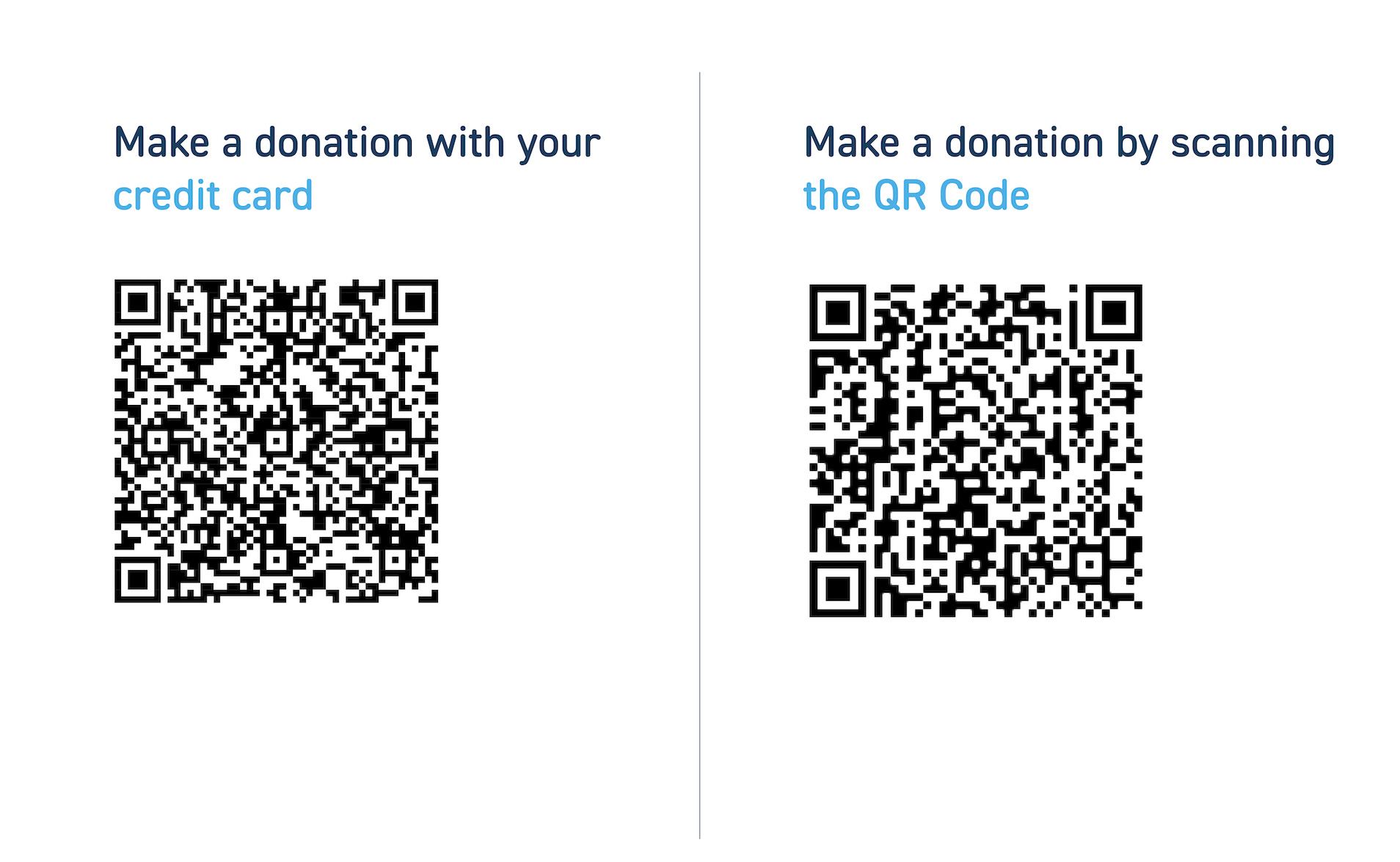 QR codes for donation